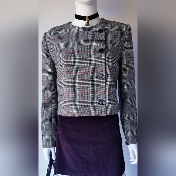 Vintage Houndstooth Short Suit Jacket ✨ - Picture 5 of 11